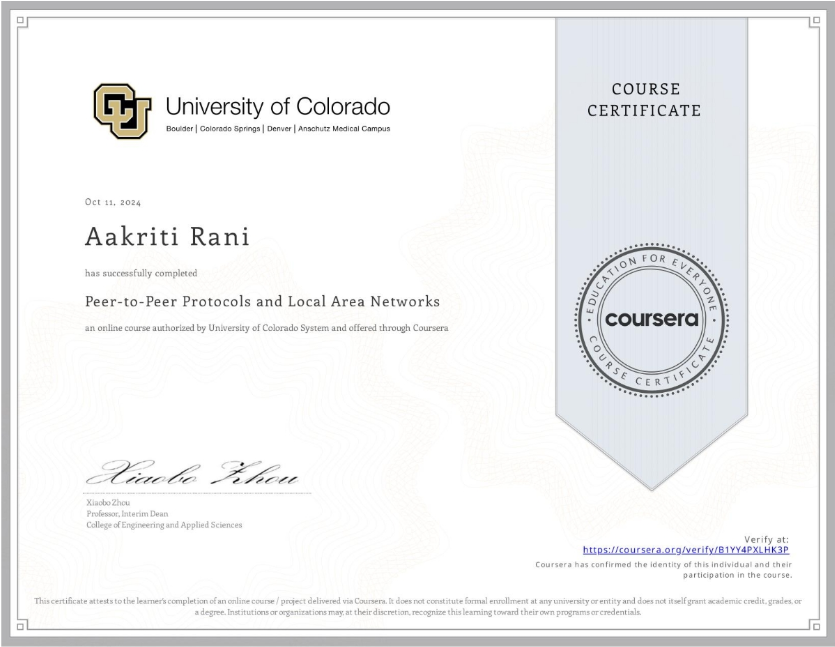 Coursera Certificate